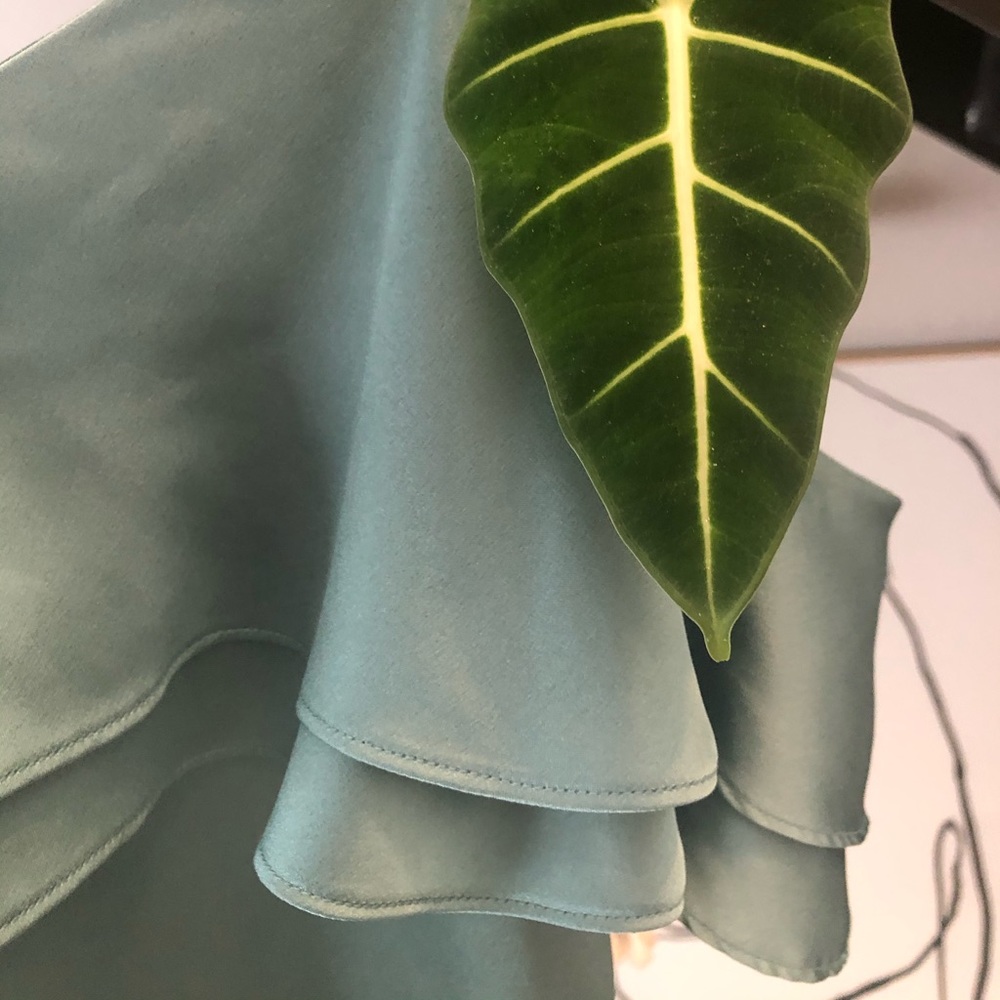 Satin sage top